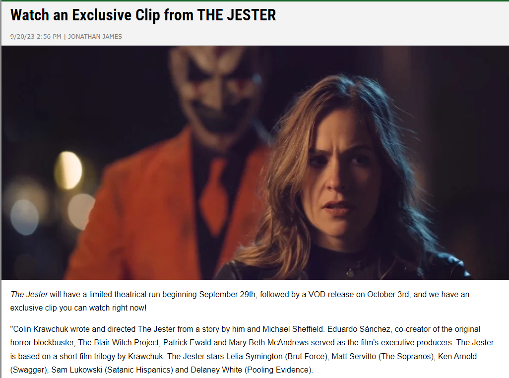 Watch an Exclusive Clip from THE JESTER